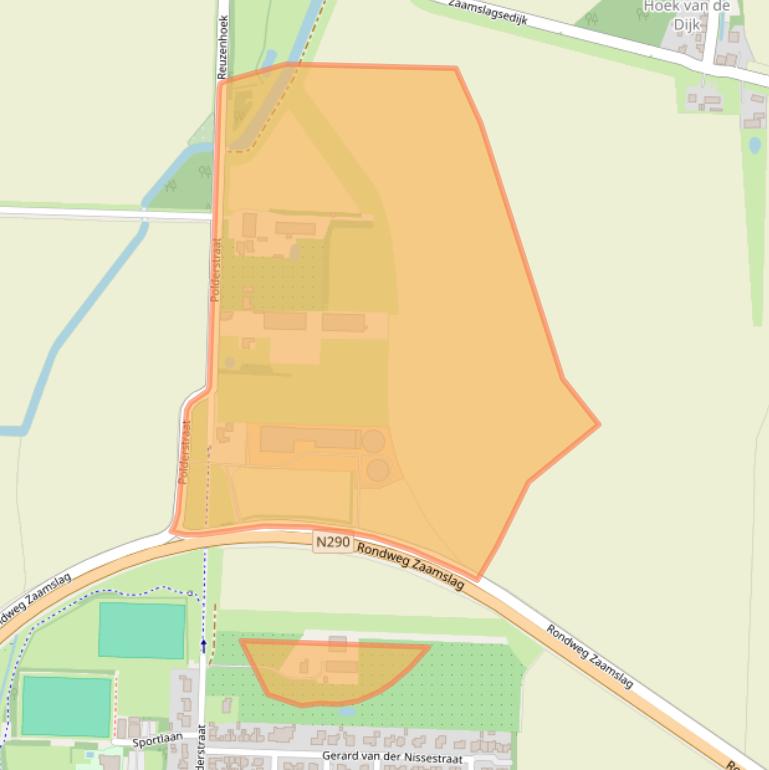 Kaart van postcodegebied 4543NA.