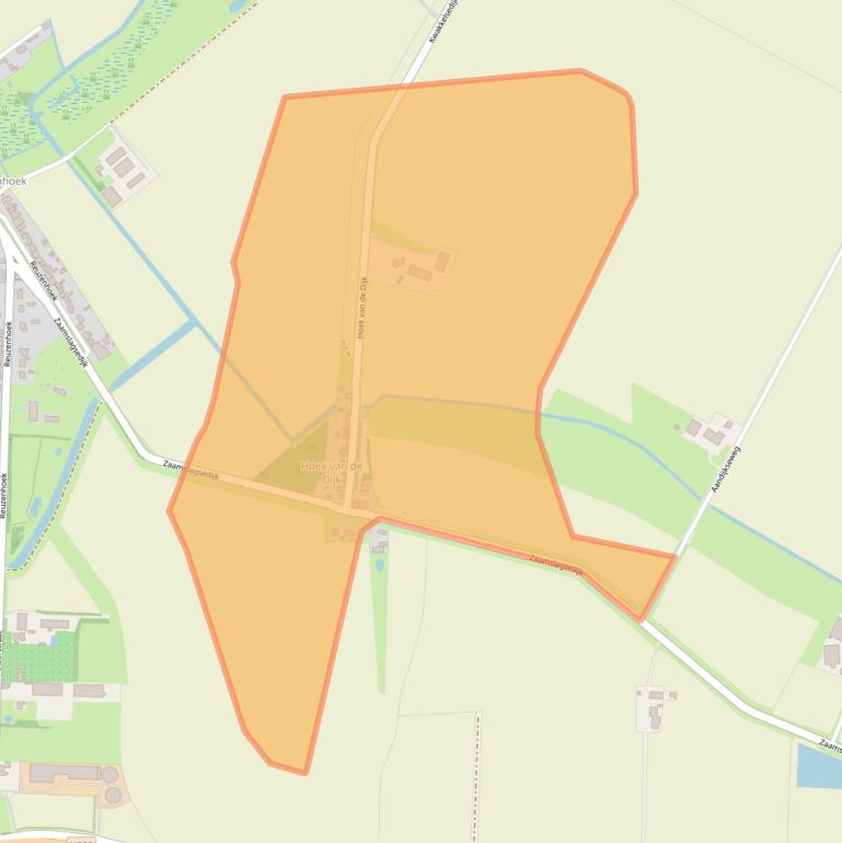 Kaart van postcodegebied 4543NE.