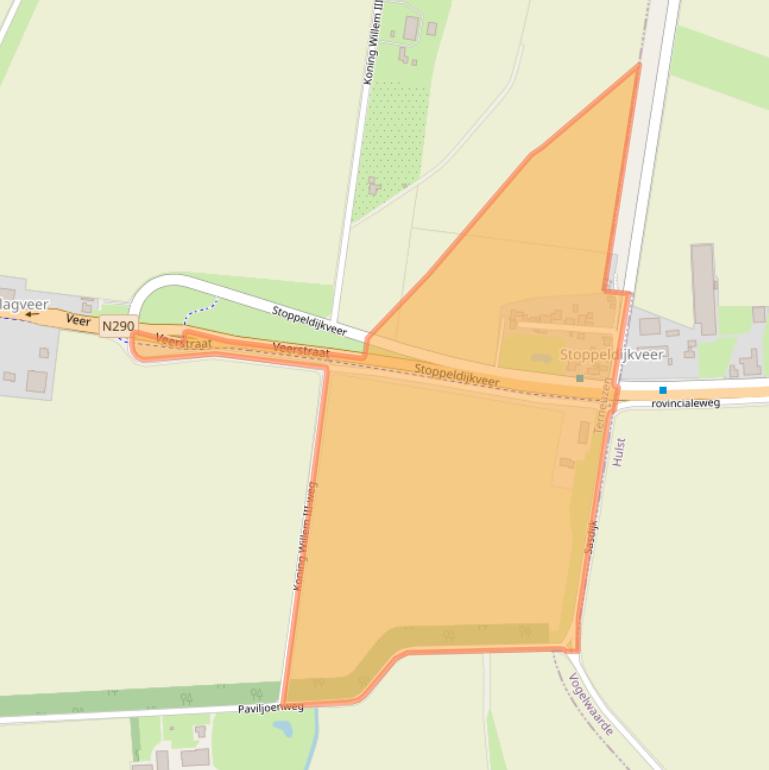 Kaart van postcodegebied 4543NP.