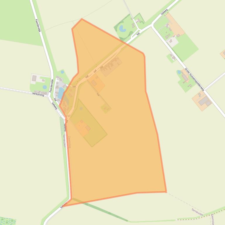 Kaart van postcodegebied 4543PB.