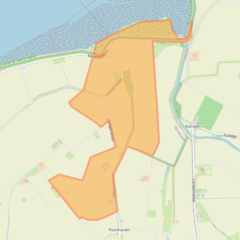 Kaart van postcodegebied 4543PN.