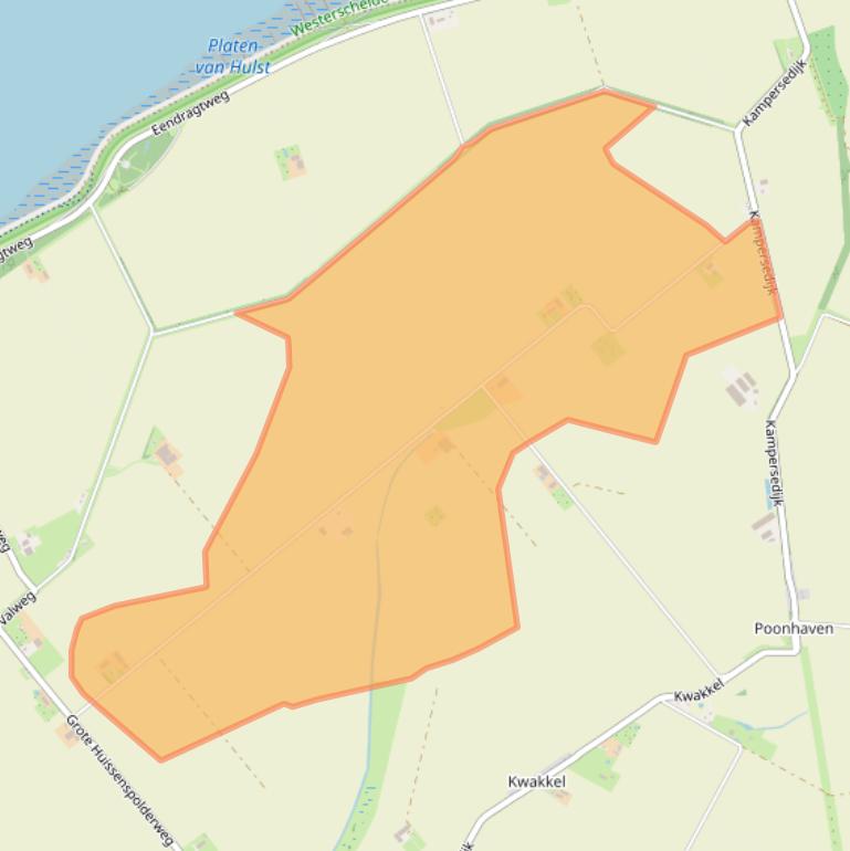 Kaart van postcodegebied 4543PP.