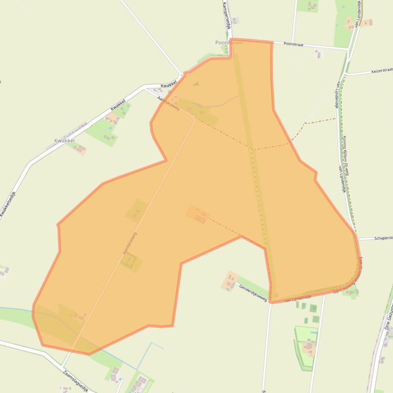 Kaart van postcodegebied 4543PT.