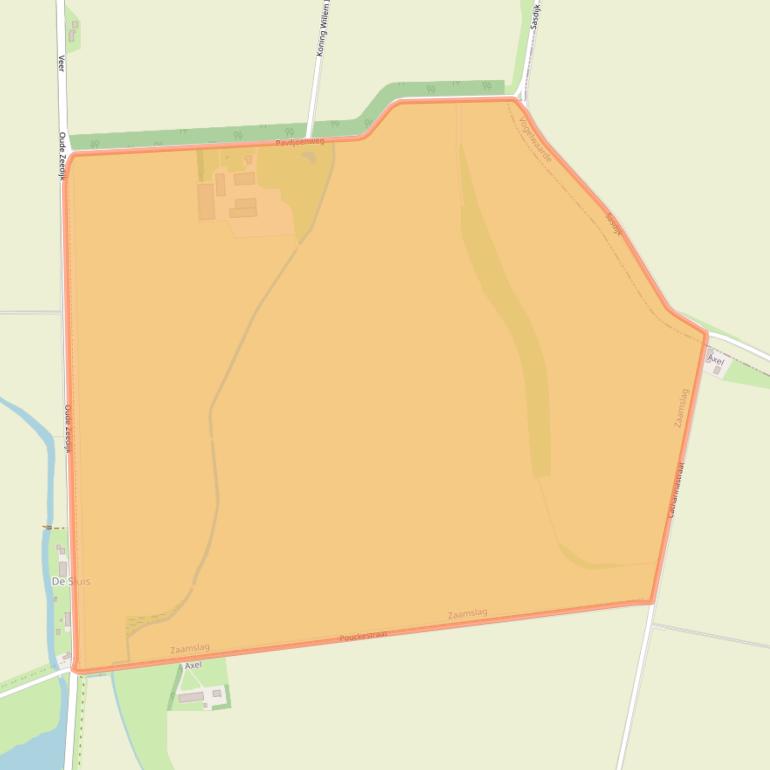 Kaart van postcodegebied 4543RT.