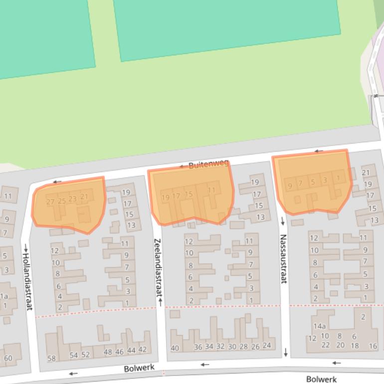 Kaart van postcodegebied 4551AA.