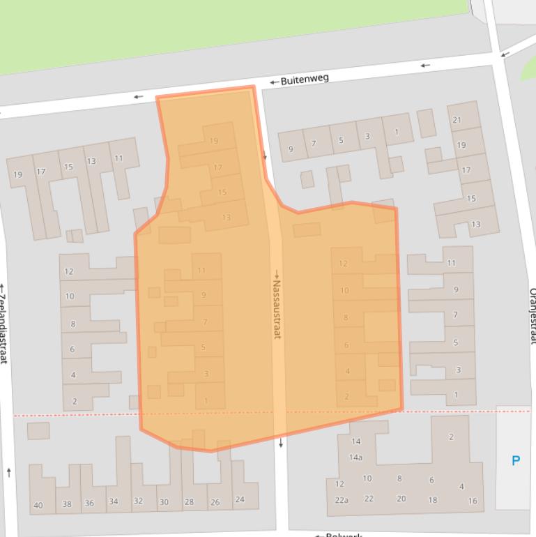 Kaart van postcodegebied 4551AC.