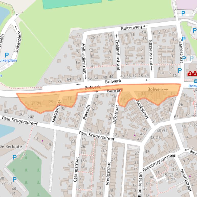 Kaart van postcodegebied 4551AG.