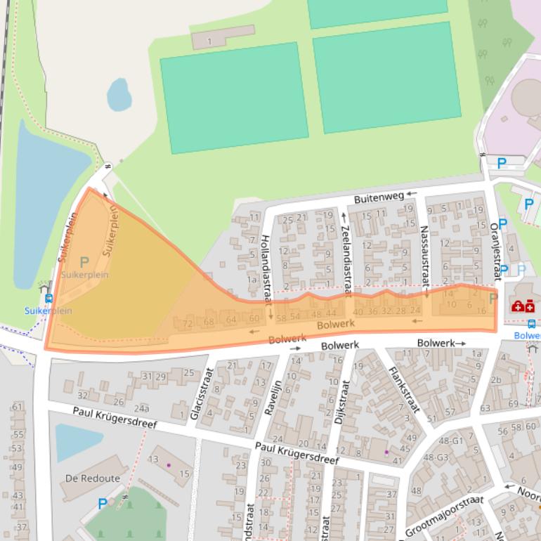 Kaart van postcodegebied 4551AH.