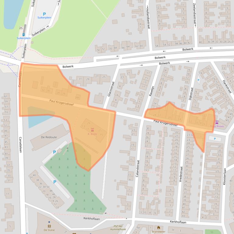 Kaart van postcodegebied 4551AJ.
