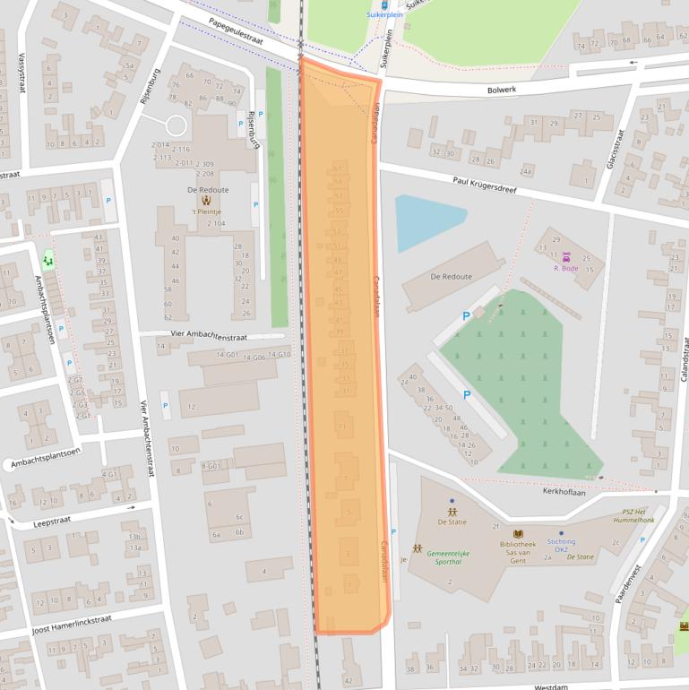 Kaart van postcodegebied 4551AK.