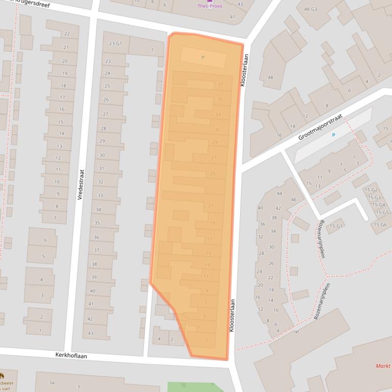 Kaart van postcodegebied 4551BA.