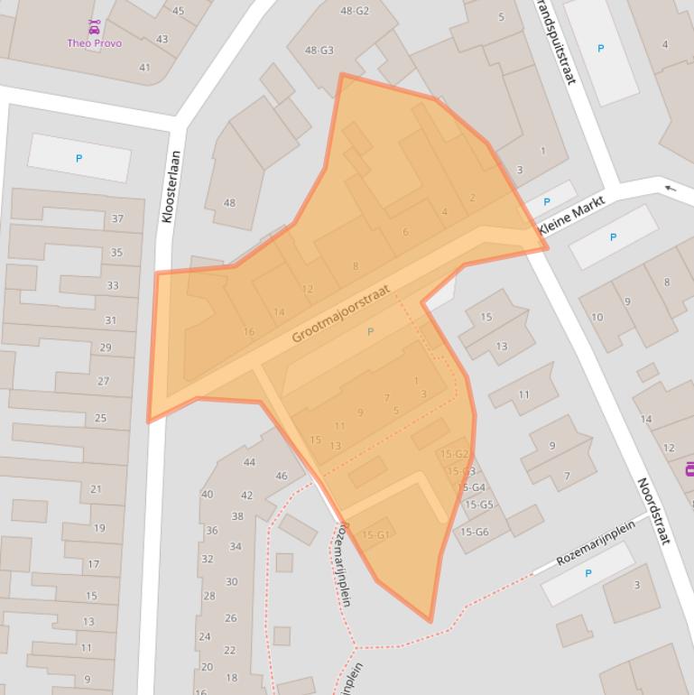 Kaart van postcodegebied 4551BE.