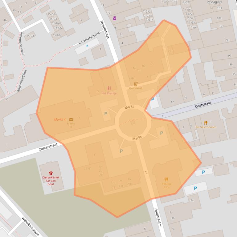 Kaart van postcodegebied 4551BK.