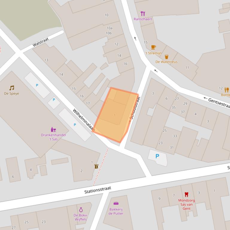 Kaart van postcodegebied 4551BM.