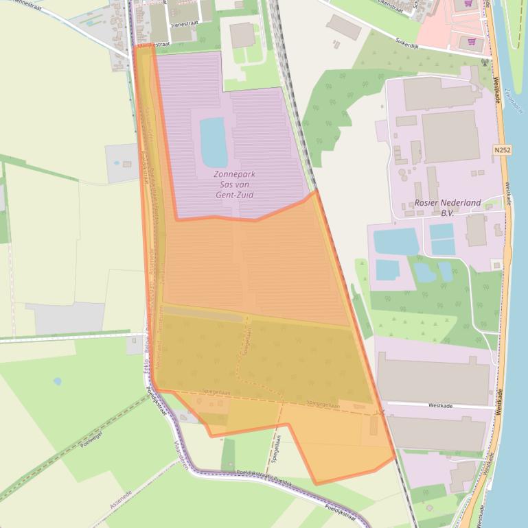 Kaart van postcodegebied 4551BW.