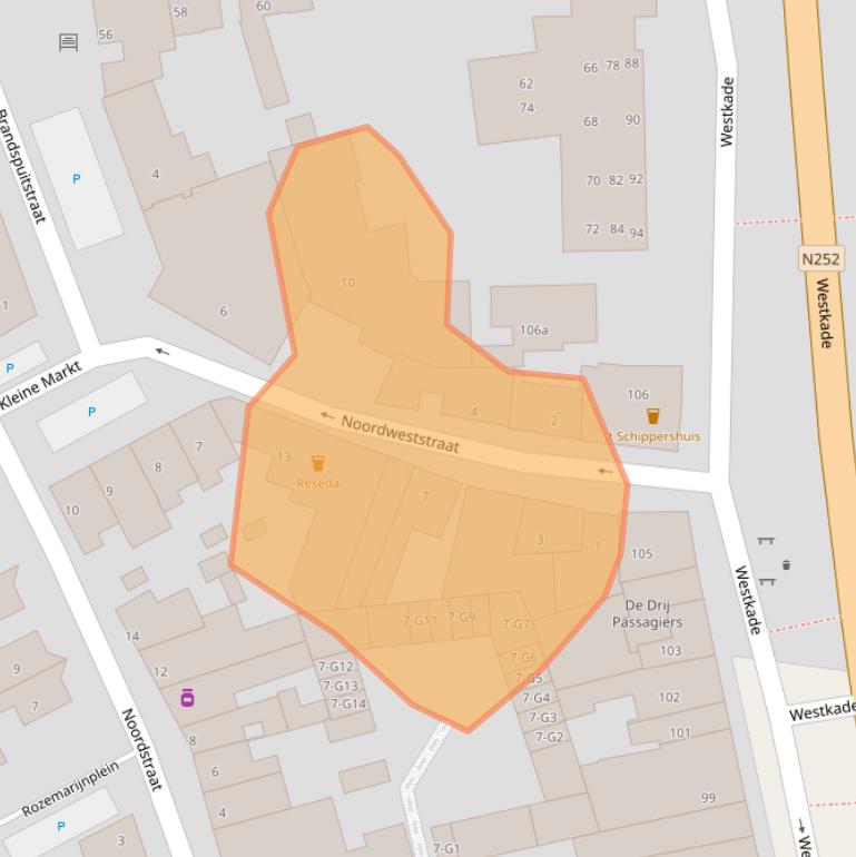 Kaart van postcodegebied 4551CA.
