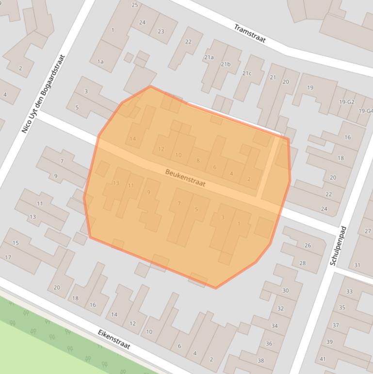 Kaart van postcodegebied 4551ED.