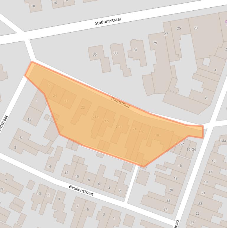Kaart van postcodegebied 4551EJ.