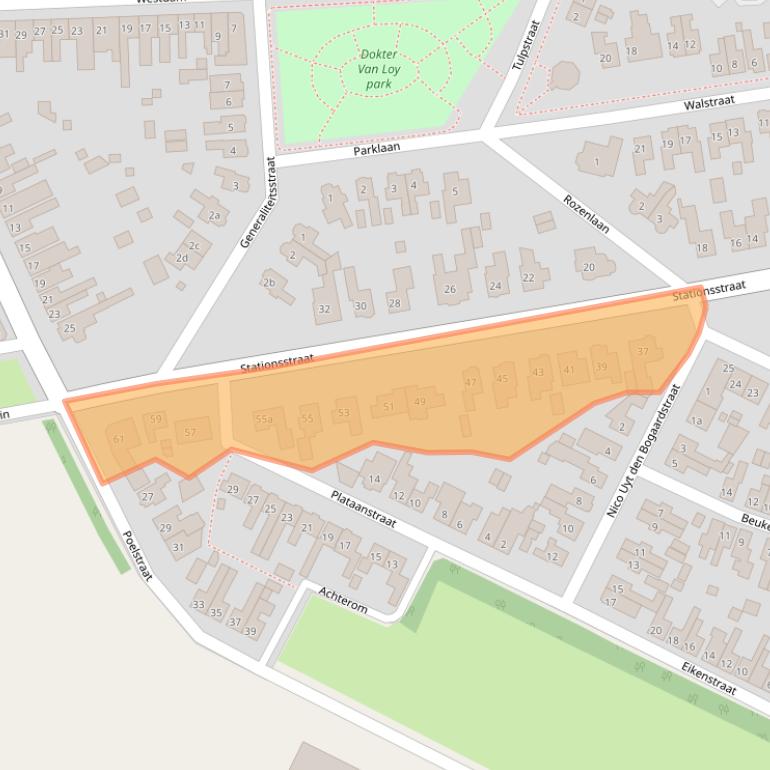 Kaart van postcodegebied 4551EL.