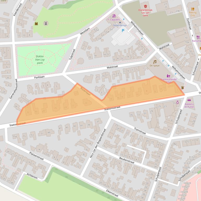 Kaart van postcodegebied 4551EM.