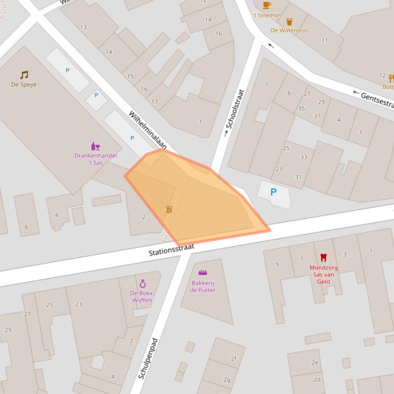 Kaart van postcodegebied 4551EN.