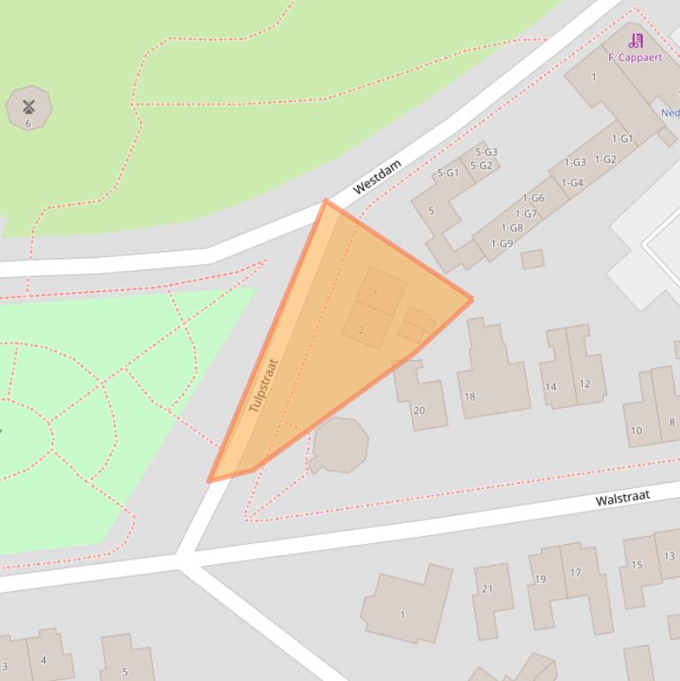 Kaart van postcodegebied 4551EV.