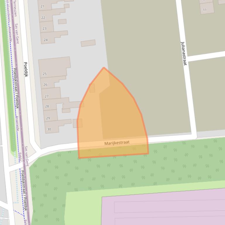 Kaart van postcodegebied 4551GS.