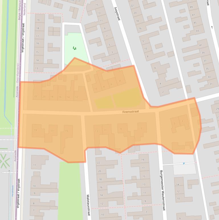 Kaart van postcodegebied 4551GZ.