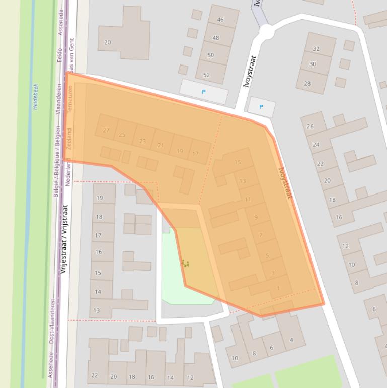 Kaart van postcodegebied 4551HL.