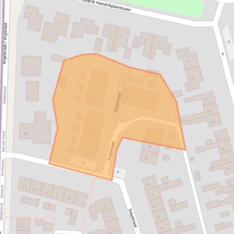 Kaart van postcodegebied 4551HN.