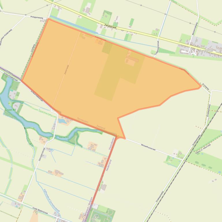 Kaart van postcodegebied 4551LM.