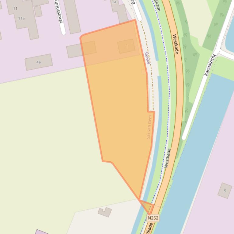 Kaart van postcodegebied 4551LZ.