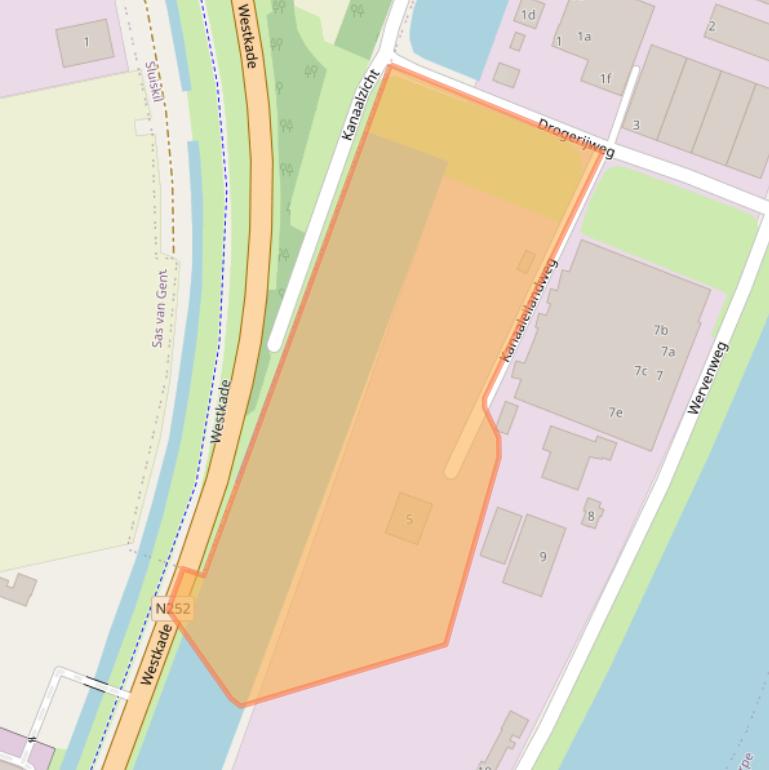 Kaart van postcodegebied 4551MB.