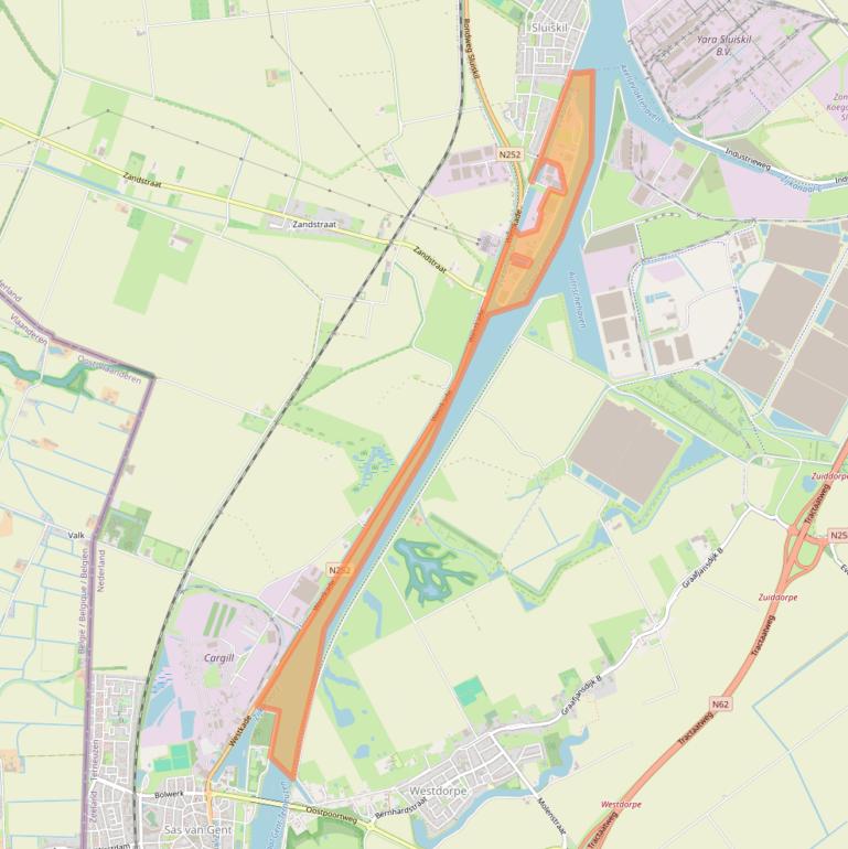 Kaart van postcodegebied 4551MC.