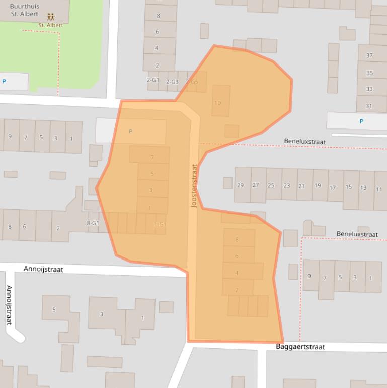 Kaart van postcodegebied 4551TE.