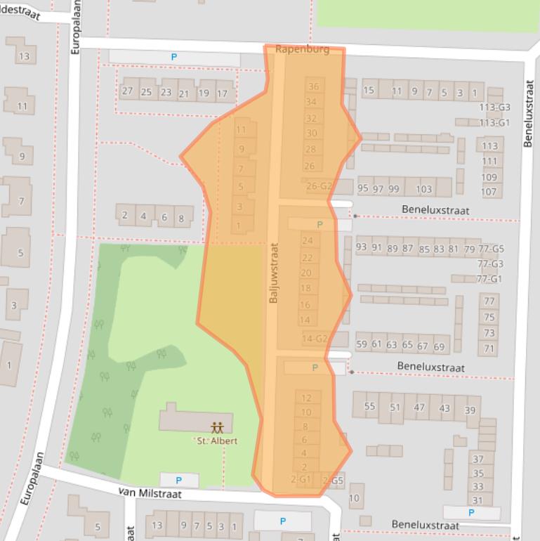 Kaart van postcodegebied 4551TG.