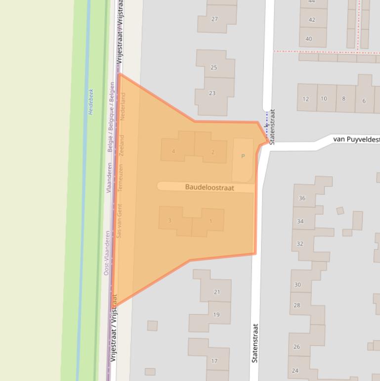 Kaart van postcodegebied 4551VN.