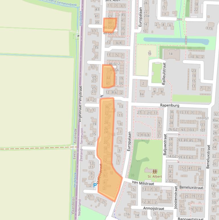 Kaart van postcodegebied 4551VX.