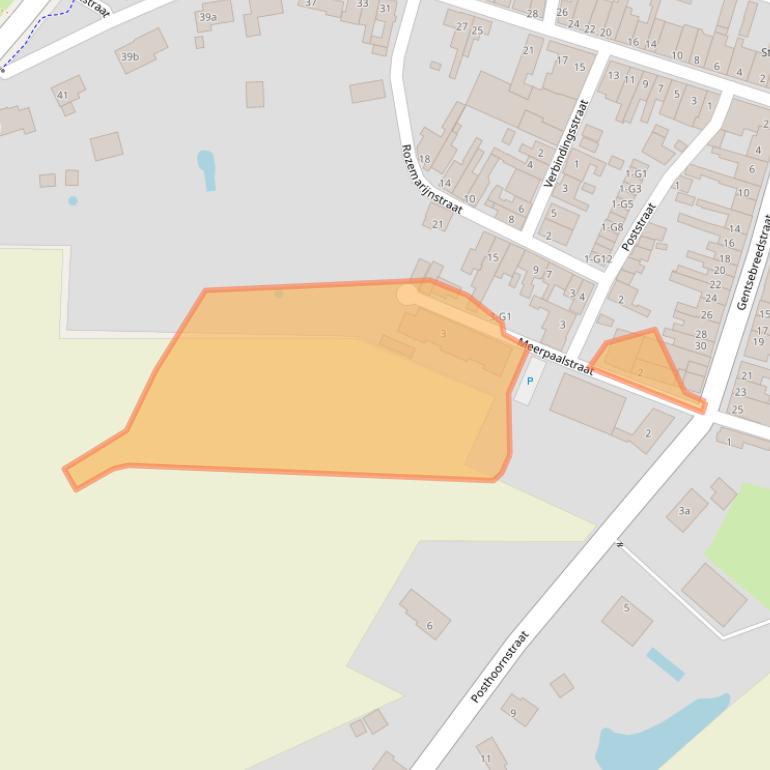 Kaart van postcodegebied 4553AD.