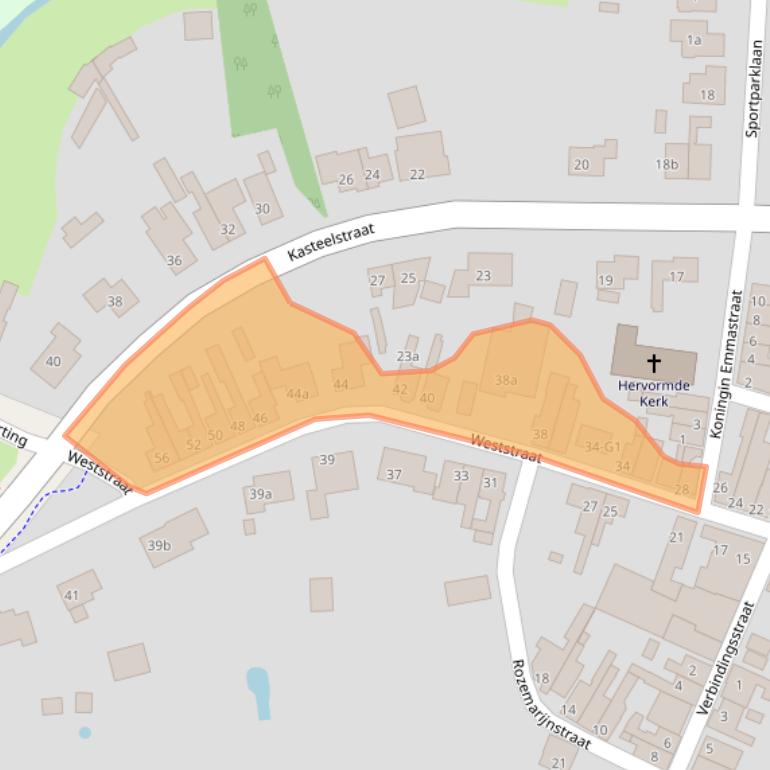 Kaart van postcodegebied 4553AK.