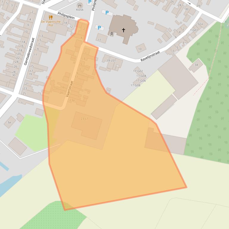 Kaart van postcodegebied 4553AN.