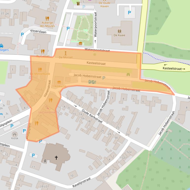 Kaart van postcodegebied 4553AV.