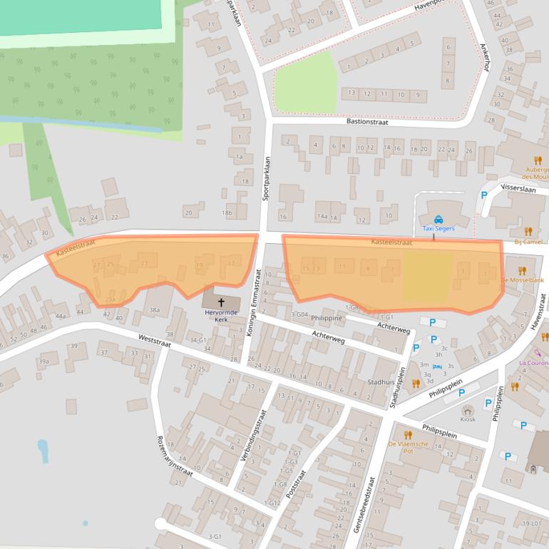 Kaart van postcodegebied 4553BA.