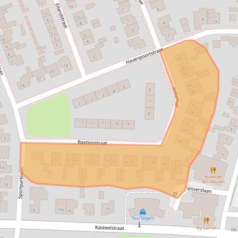 Kaart van postcodegebied 4553BH.