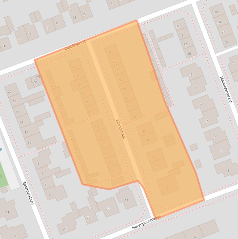 Kaart van postcodegebied 4553BM.