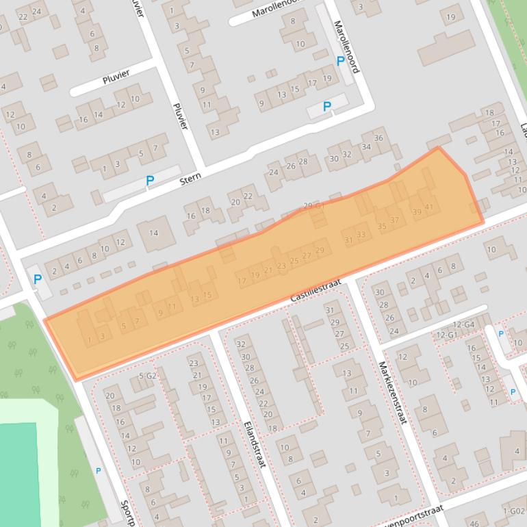 Kaart van postcodegebied 4553BR.