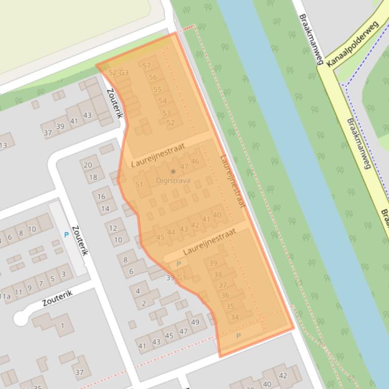 Kaart van postcodegebied 4553BW.