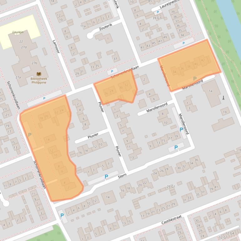 Kaart van postcodegebied 4553BX.