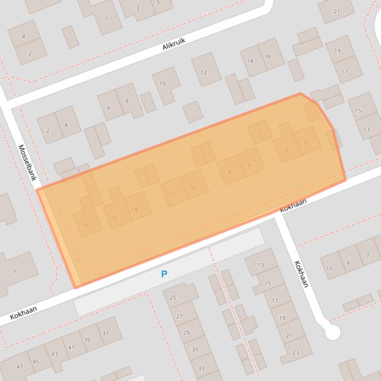 Kaart van postcodegebied 4553CC.