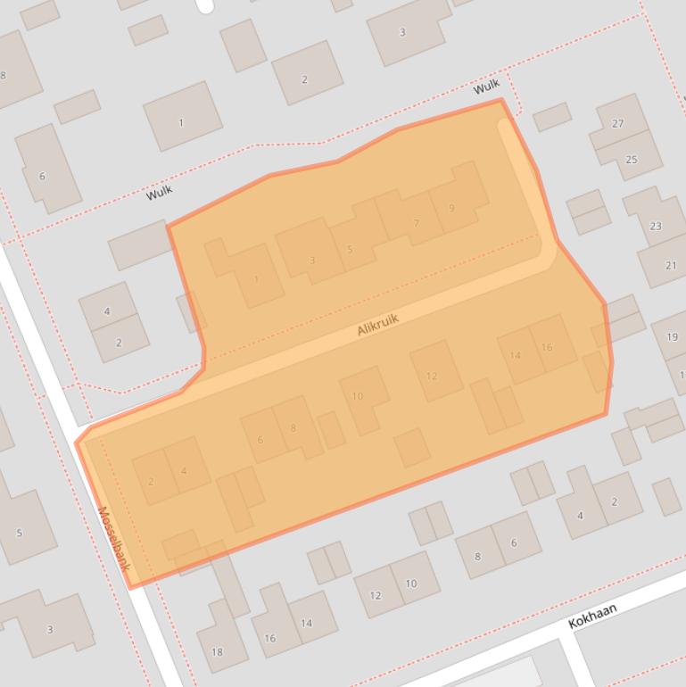 Kaart van postcodegebied 4553CG.